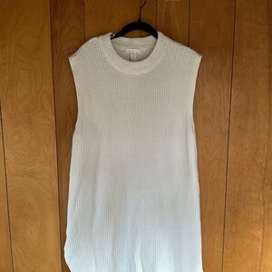 H&M White Ribbed Tank dress